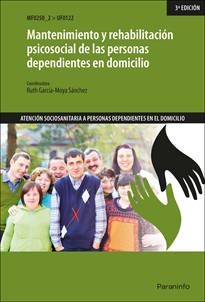 Portada del libro UF0122 - Mantenimiento y rehabilitación psicosocial de las personas dependientes en domicilio