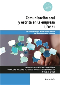 Portada del libro UF0521 - Comunicación oral y escrita en la empresa   Microsoft Office 2016