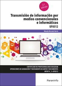 Portada del libro UF0512 - Transmisión de información por medios convencionales e informáticos