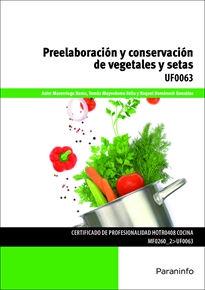 Portada del libro UF0063 - Preelaboración y conservación de vegetales y setas