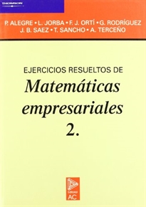 Portada del libro Ejercicios resueltos de matemáticas empresariales 2.
