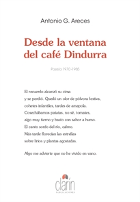 Portada del libro Desde la ventana del café Dindurra. Poesía 1970 1985
