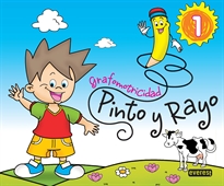 Portada del libro Pinto y Rayo, grafomotricidad, Educación Infantil. Cuaderno 1
