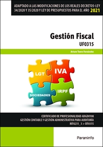 Portada del libro UF0315 - Gestión Fiscal