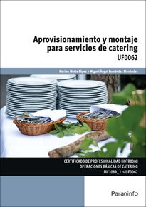 Portada del libro UF0062 - Aprovisionamiento y montaje para servicios de catering