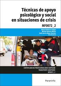 Portada del libro MF0072_2 - Técnicas de apoyo psicológico y social en situaciones de crisis